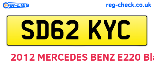 SD62KYC are the vehicle registration plates.