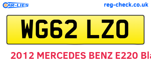 WG62LZO are the vehicle registration plates.