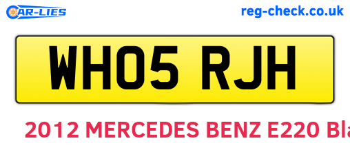 WH05RJH are the vehicle registration plates.