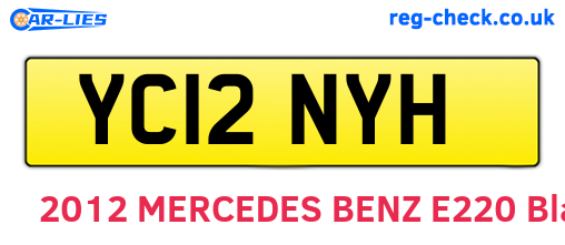 YC12NYH are the vehicle registration plates.