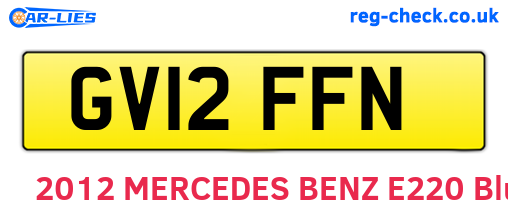 GV12FFN are the vehicle registration plates.