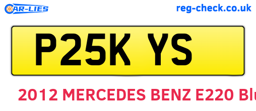 P25KYS are the vehicle registration plates.