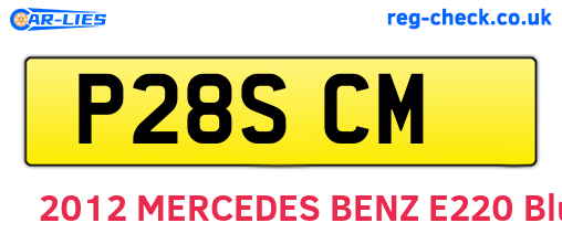 P28SCM are the vehicle registration plates.