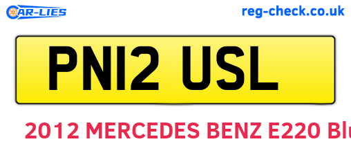 PN12USL are the vehicle registration plates.