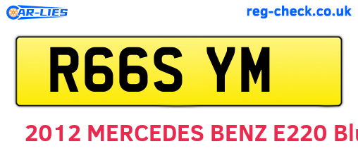 R66SYM are the vehicle registration plates.