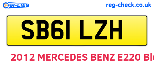 SB61LZH are the vehicle registration plates.