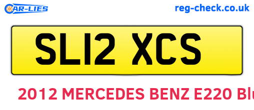 SL12XCS are the vehicle registration plates.