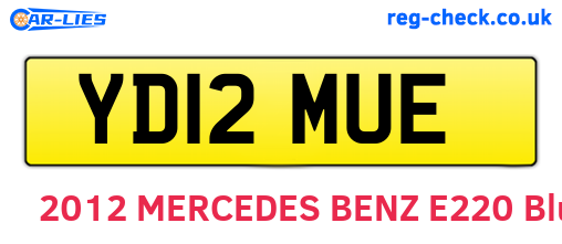 YD12MUE are the vehicle registration plates.