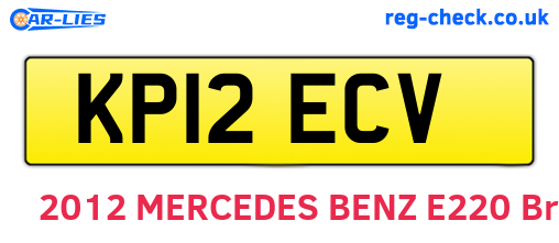 KP12ECV are the vehicle registration plates.