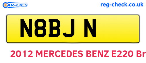 N8BJN are the vehicle registration plates.