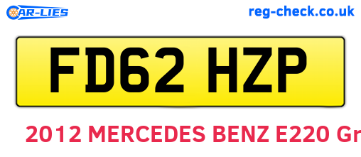 FD62HZP are the vehicle registration plates.