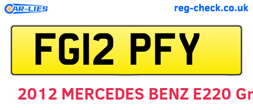 FG12PFY are the vehicle registration plates.