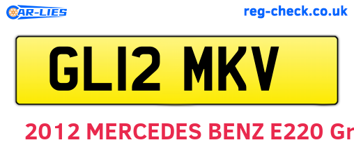 GL12MKV are the vehicle registration plates.