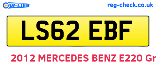 LS62EBF are the vehicle registration plates.