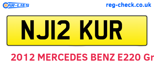 NJ12KUR are the vehicle registration plates.