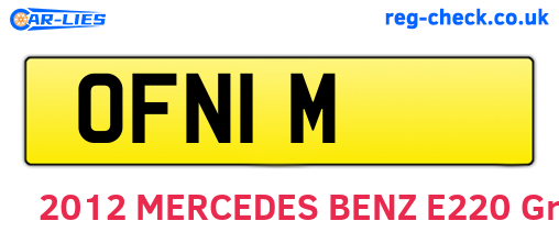 OFN1M are the vehicle registration plates.