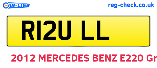 R12ULL are the vehicle registration plates.