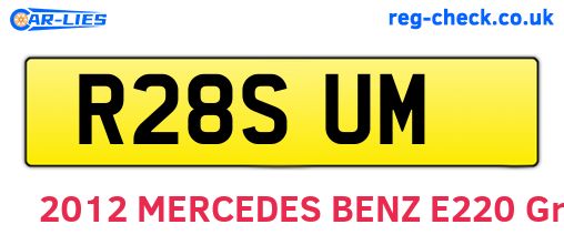 R28SUM are the vehicle registration plates.