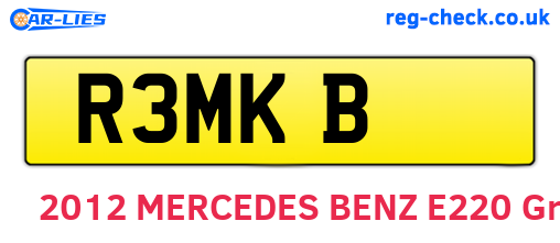 R3MKB are the vehicle registration plates.