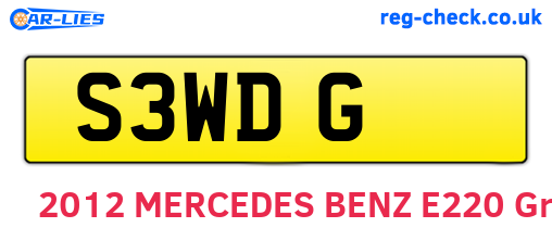 S3WDG are the vehicle registration plates.