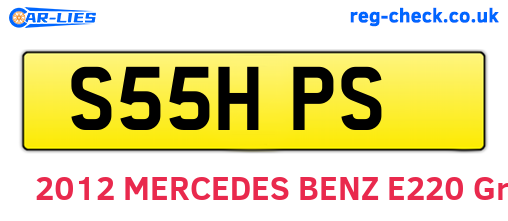S55HPS are the vehicle registration plates.
