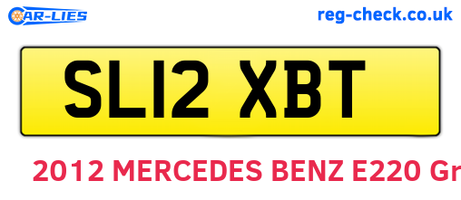 SL12XBT are the vehicle registration plates.