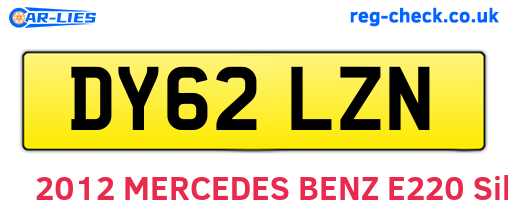 DY62LZN are the vehicle registration plates.