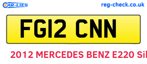 FG12CNN are the vehicle registration plates.
