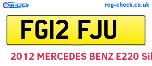 FG12FJU are the vehicle registration plates.