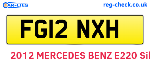 FG12NXH are the vehicle registration plates.