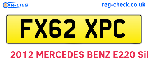 FX62XPC are the vehicle registration plates.