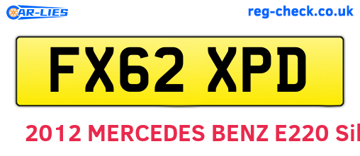 FX62XPD are the vehicle registration plates.
