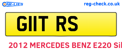 G11TRS are the vehicle registration plates.