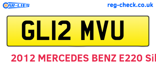 GL12MVU are the vehicle registration plates.