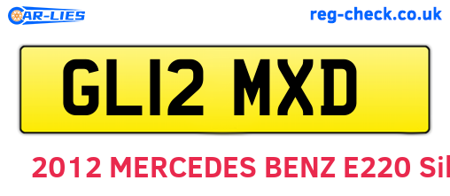 GL12MXD are the vehicle registration plates.