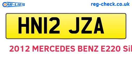 HN12JZA are the vehicle registration plates.