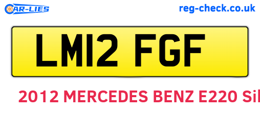 LM12FGF are the vehicle registration plates.