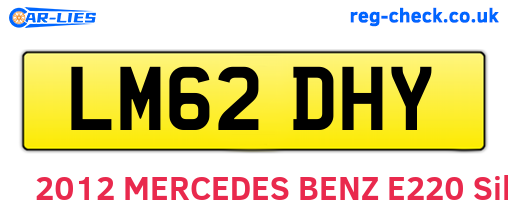 LM62DHY are the vehicle registration plates.