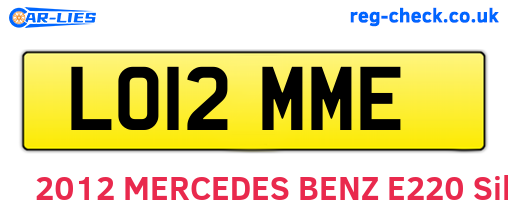 LO12MME are the vehicle registration plates.