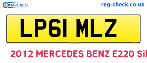 LP61MLZ are the vehicle registration plates.