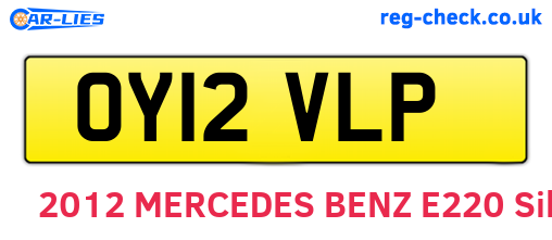 OY12VLP are the vehicle registration plates.