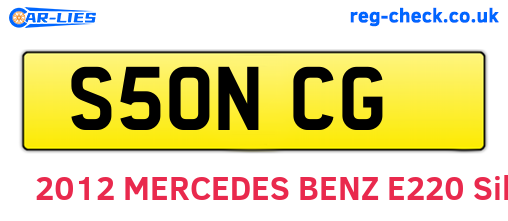 S50NCG are the vehicle registration plates.
