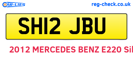 SH12JBU are the vehicle registration plates.