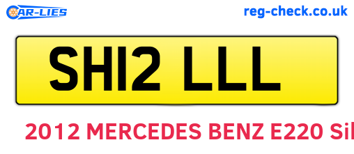 SH12LLL are the vehicle registration plates.