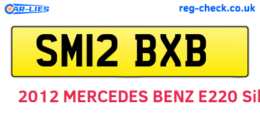 SM12BXB are the vehicle registration plates.