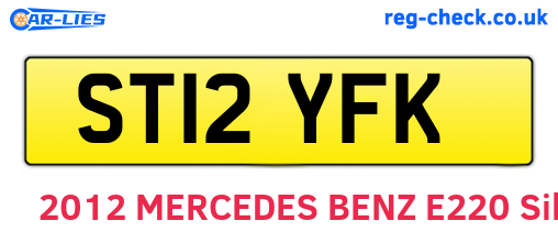 ST12YFK are the vehicle registration plates.