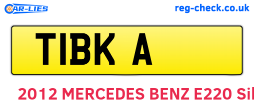 T1BKA are the vehicle registration plates.
