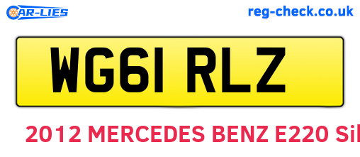 WG61RLZ are the vehicle registration plates.