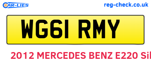 WG61RMY are the vehicle registration plates.