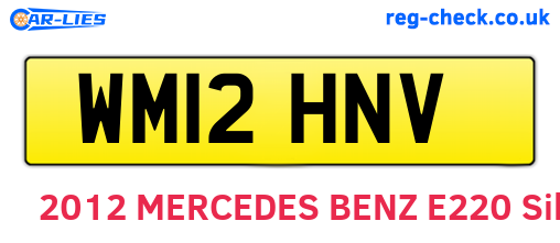 WM12HNV are the vehicle registration plates.